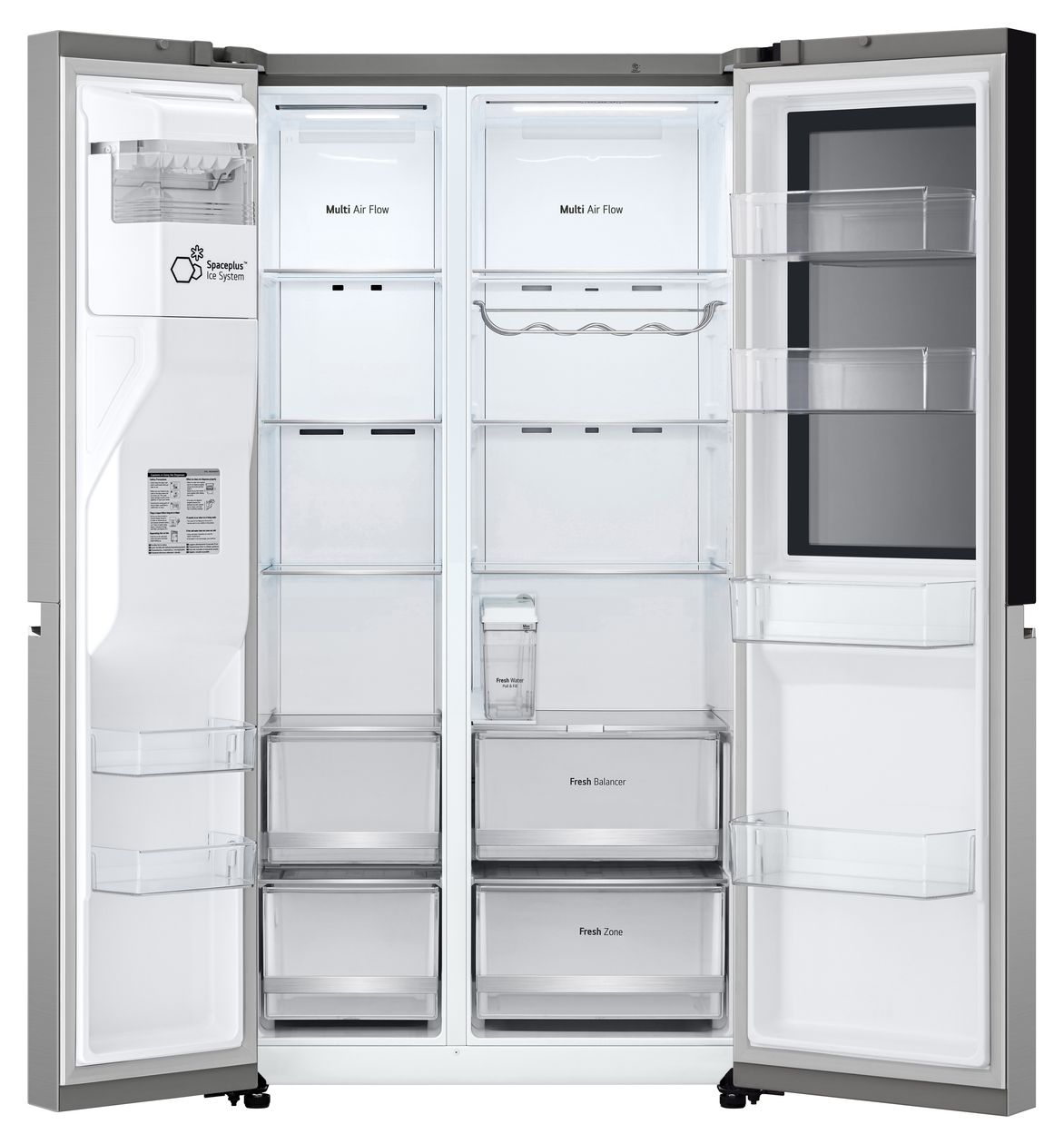 GSGV81PYLL Side-by-Side Kühl-/ Gefrierkombination 416 l / 219 l 350 kWh NoFrost 1790 mm x 913 mm  (Silber) 