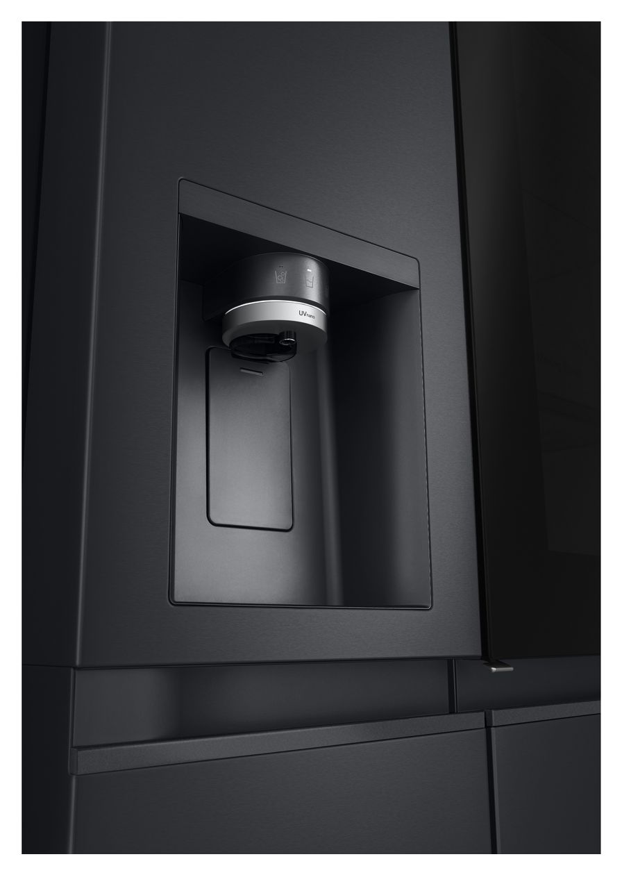 GSXE90EVDD Side-by-Side Kühl-/ Gefrierkombination 407 l / 221 l 276 kWh NoFrost 1790 mm x 913 mm  (Schwarz) 
