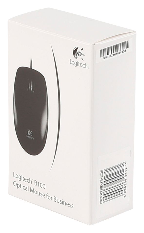 B100 800 DPI Büro Maus Optisch  (Schwarz) 