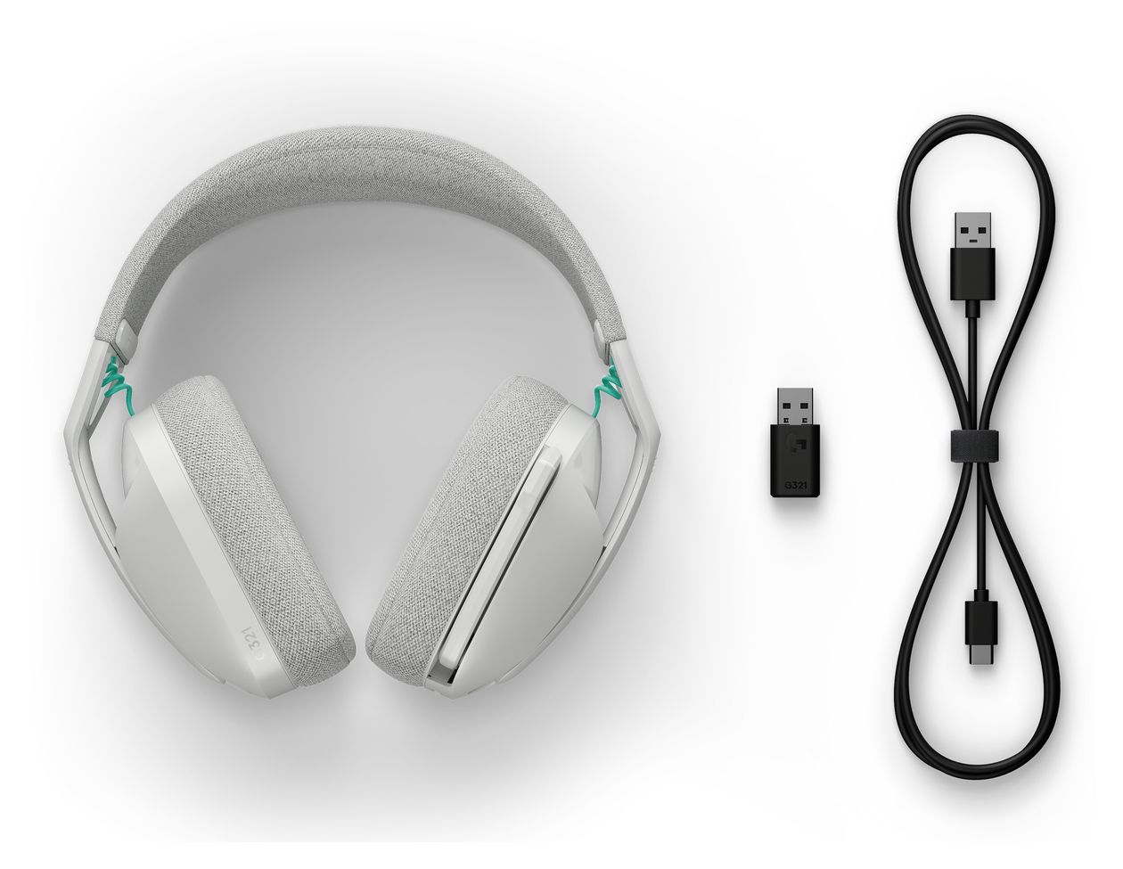 321 Lightspeed Over Ear Bluetooth Kopfhörer kabellos 20 h Laufzeit USB Typ-C  (Weiß) 