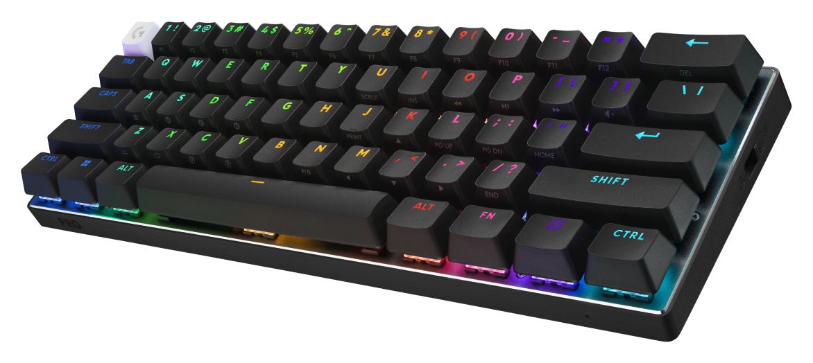 Pro X 60 RGB-LED Gaming Tastatur RF Wireless + Bluetooth 2.4 GHz  (Schwarz) 