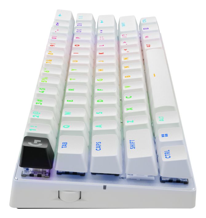 Pro X 60 RGB-LED Gaming Tastatur RF Wireless + Bluetooth 2.4 GHz  (Weiß) 