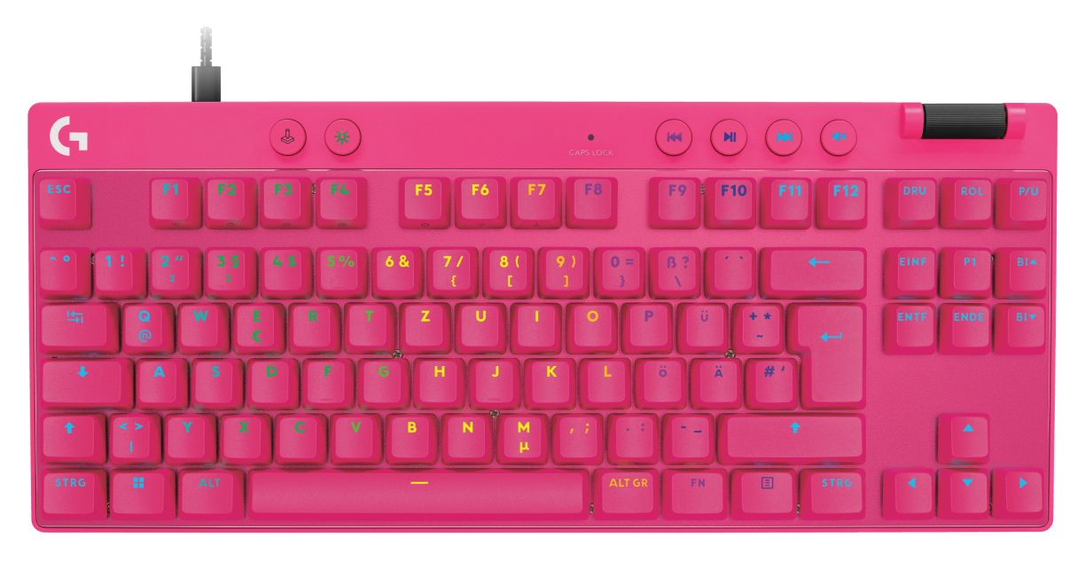 Pro X TKL Rapid LED Gaming Tastatur USB  (Pink) 