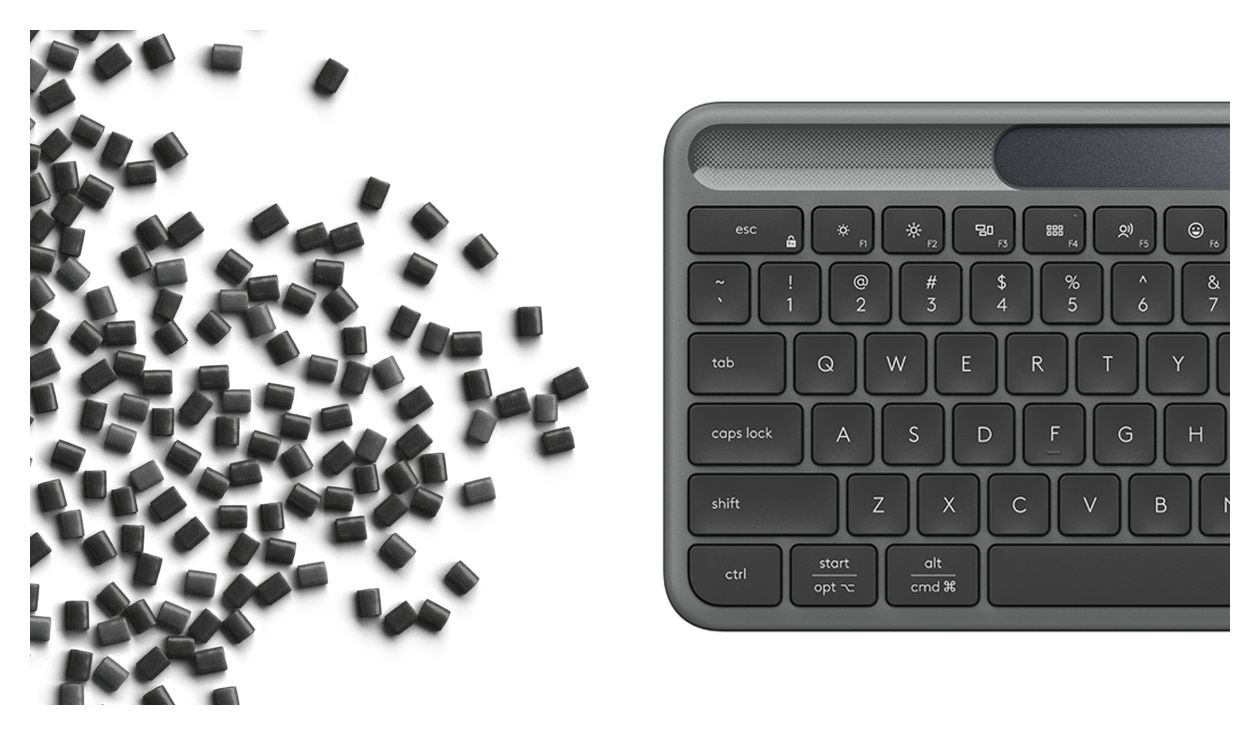 K980 Signature Slim Solar+ Universal Tastatur RF Wireless + Bluetooth 2.4 GHz  (Graphit) 
