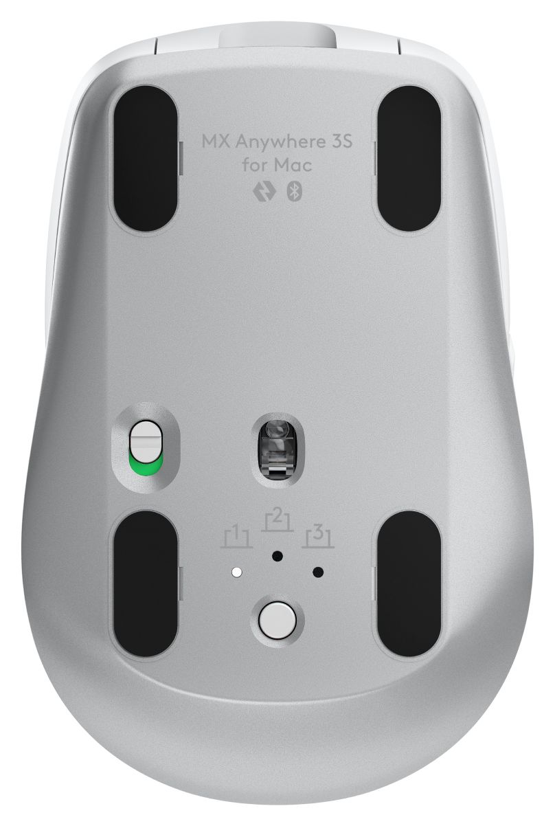 MX Anywhere 3S for Mac 8000 DPI Büro Maus Laser  (Silber, Weiß) 