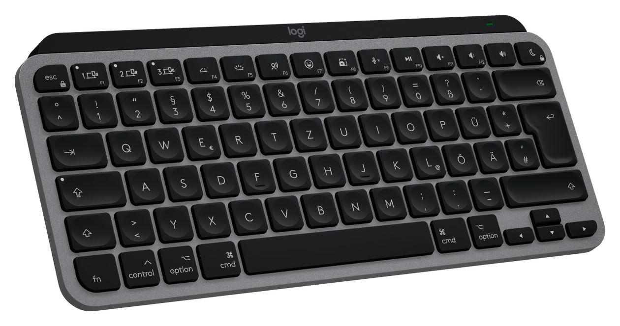 MX Keys Mini For Mac LED Heimbüro Tastatur Bluetooth  (Schwarz, Grau) 