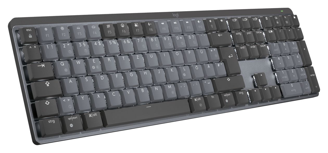 MX Mechanical LED Büro Tastatur RF Wireless + Bluetooth 2.4 GHz  (Graphit) 