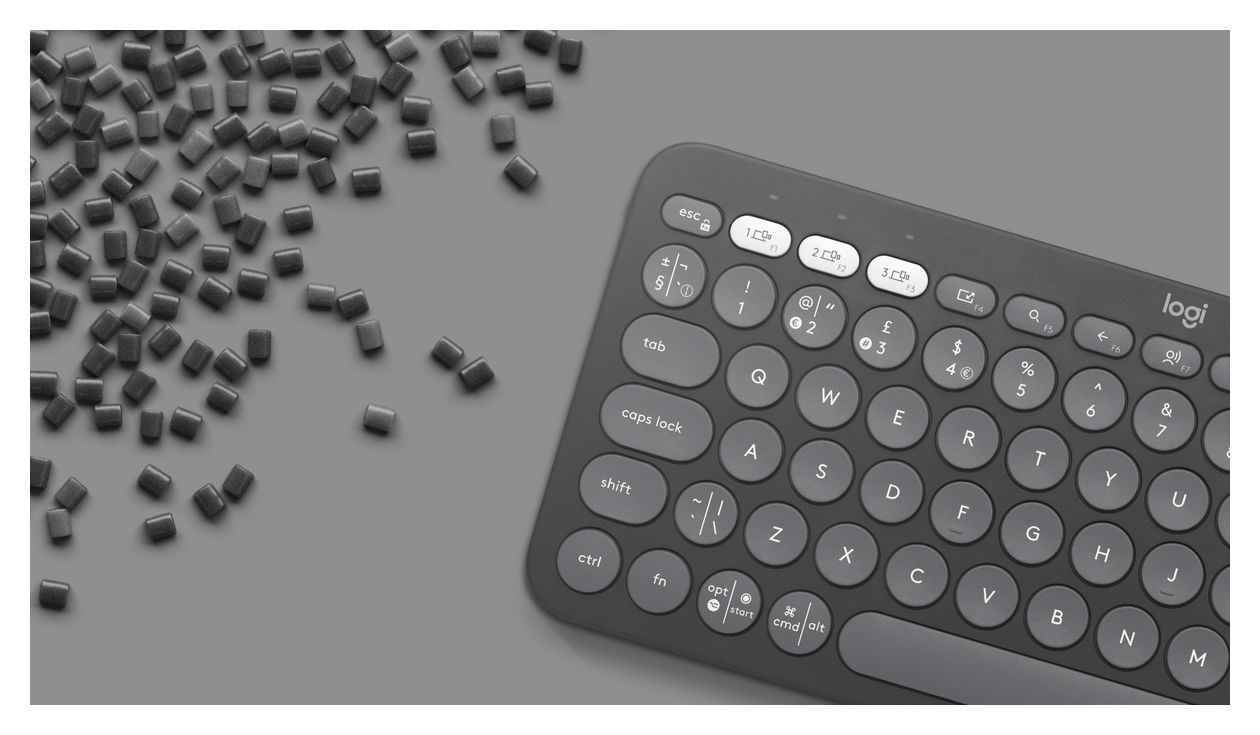 Pebble Keys 2 K380s Universal Tastatur Bluetooth  (Graphit) 