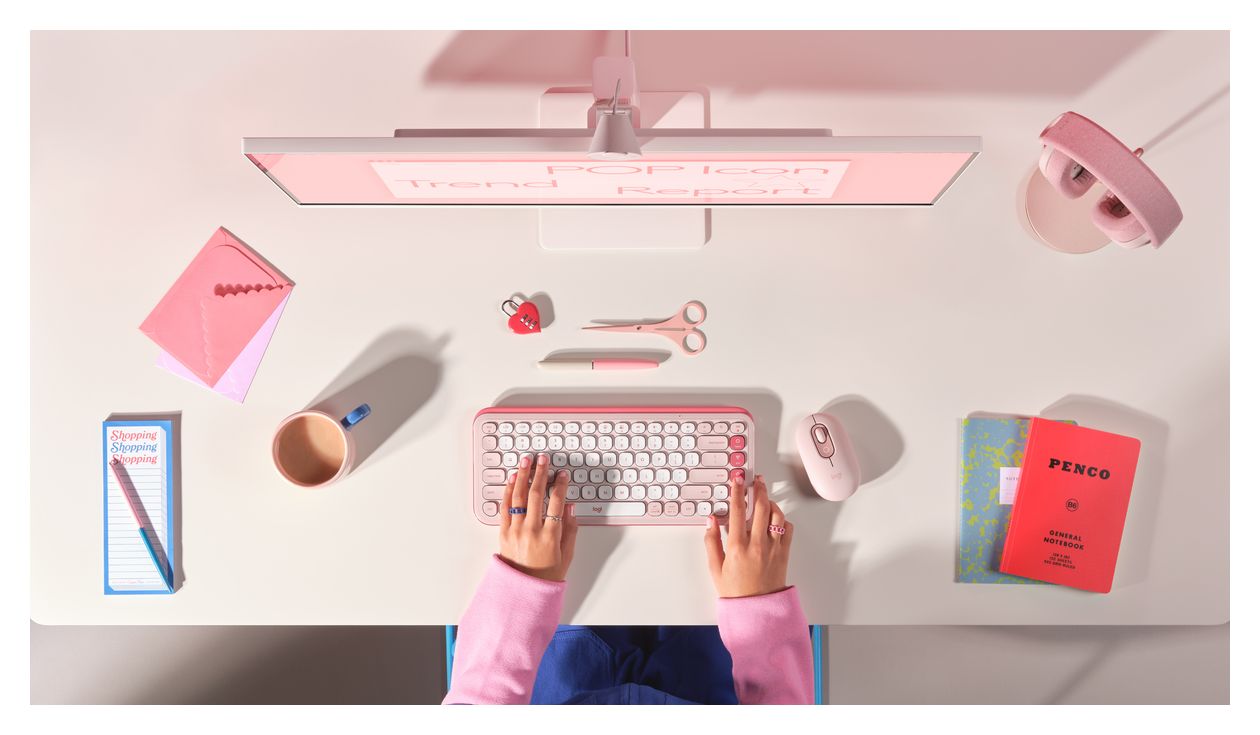 POP Icon Combo Universal Tastatur Bluetooth  (Rose) 