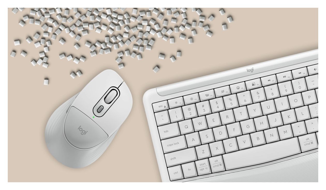 MK880 Signature Comfort Plus Combo Universal Tastatur RF Wireless + Bluetooth 2.4 GHz  (Weiß) 