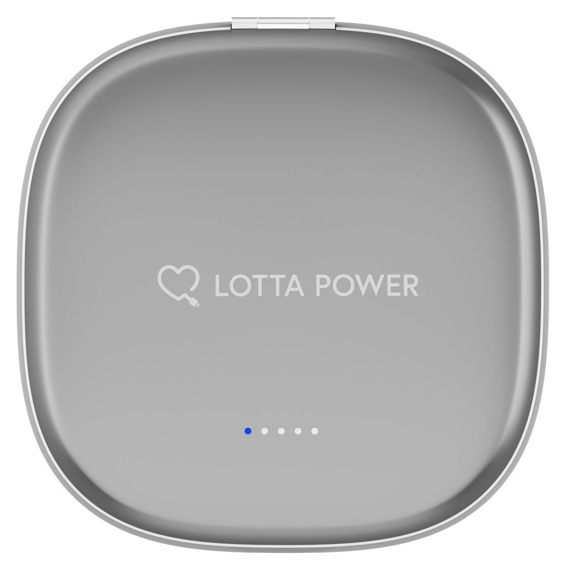Schminkspiegel mit 4000 mAh Powerbank USB Typ-C Kabelloses Laden  (Grau) 