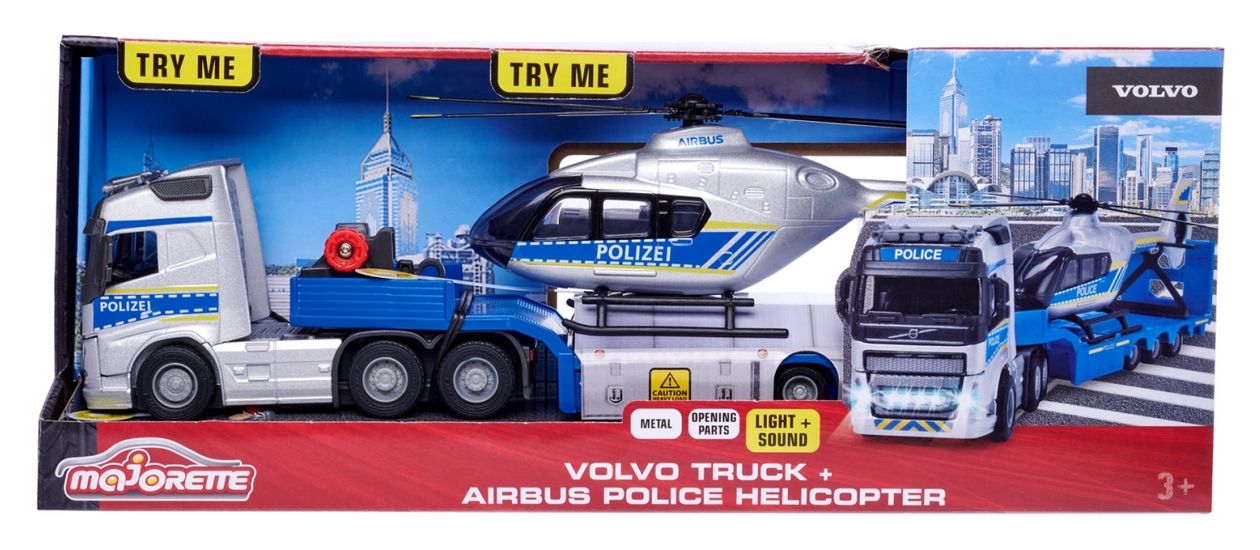 Volvo Truck + Airbus Police Helicopter 