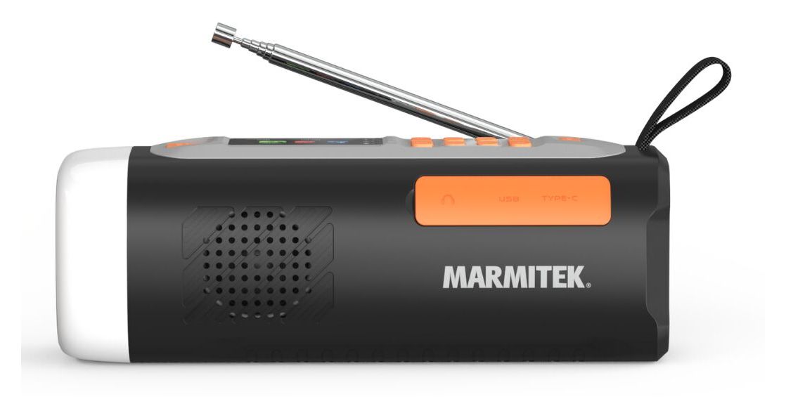 RESQ200 Kurbelradio Bluetooth DAB, DAB+, FM Radio Tragbar IPX3  (Schwarz) 