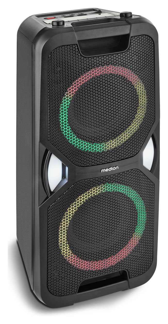 Life-1 Pure MD400000 50 W Bluetooth Lautsprecher Laufzeit bis 26 h  (Schwarz) 