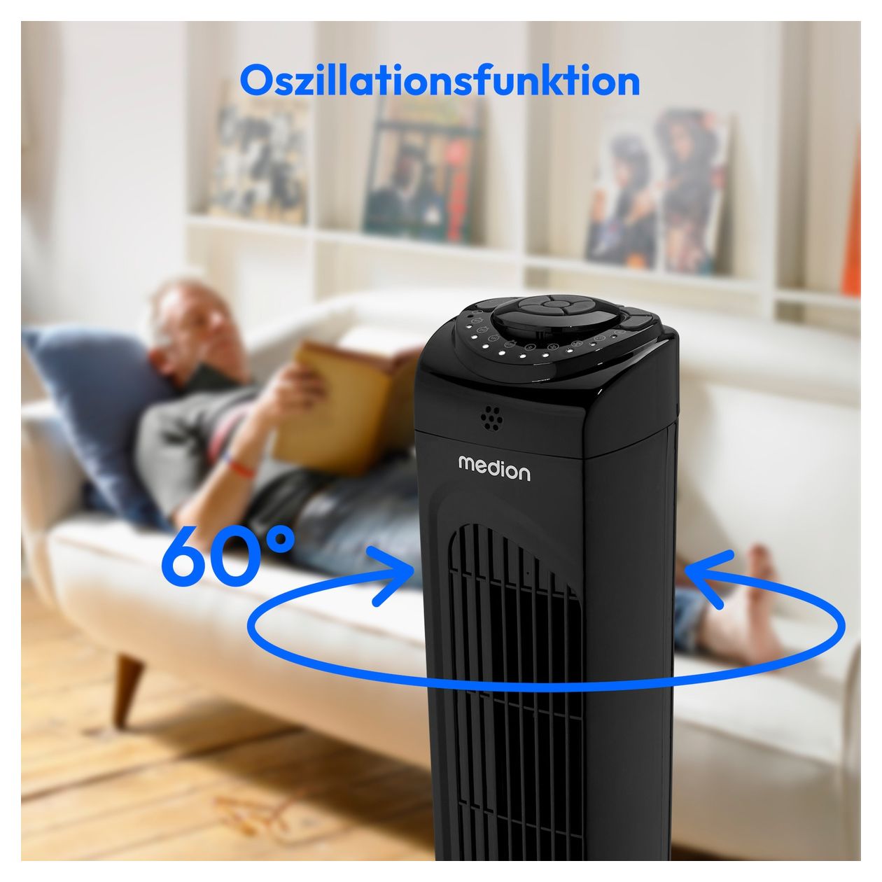 Life E11TF Turmventilator Stand 61 dB  (Schwarz) 