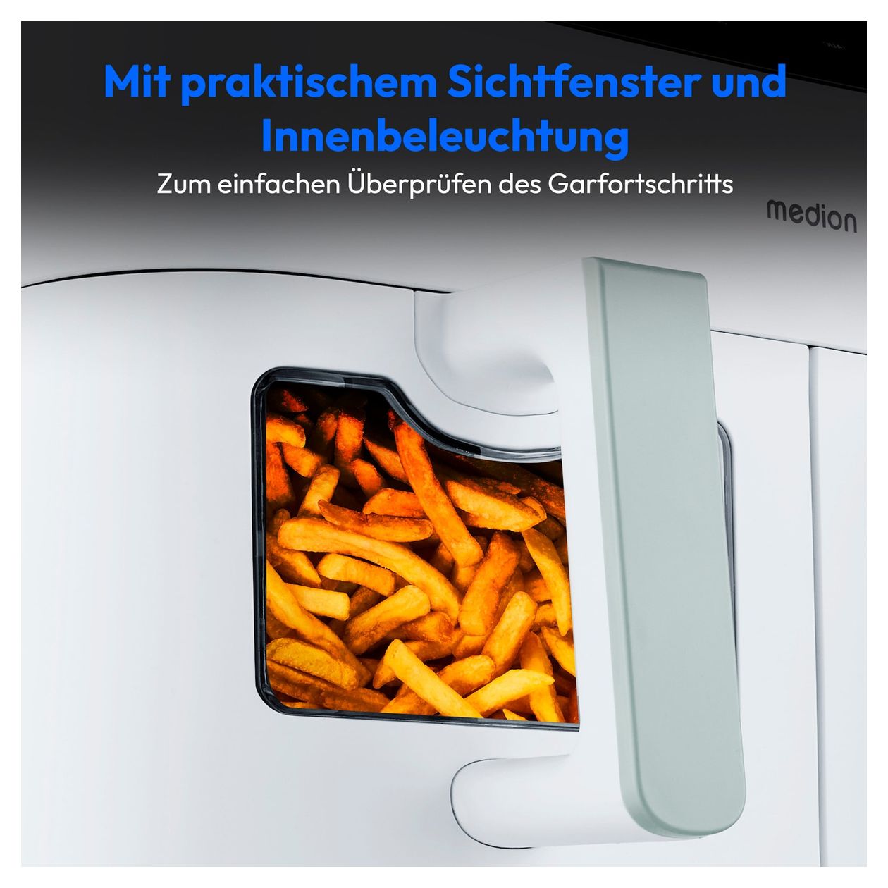 Life P20 XXL Doppel Heißluftfritteuse 8,7 l 2600 W  (Weiß, Schwarz) 