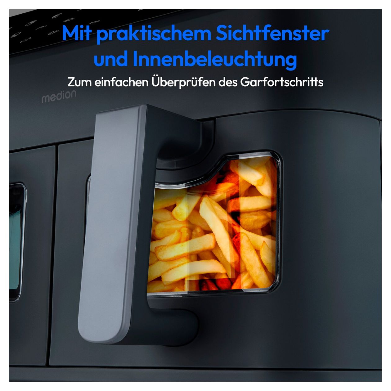 Life P20 XXL Twin Doppel Heißluftfritteuse 8,7 l 2600 W  (Schwarz) 