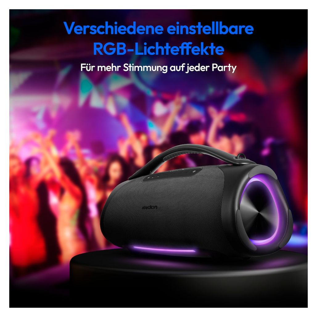 Life P61768 100 W Bluetooth Lautsprecher IPX7 Laufzeit bis 30 h  (Grau) 