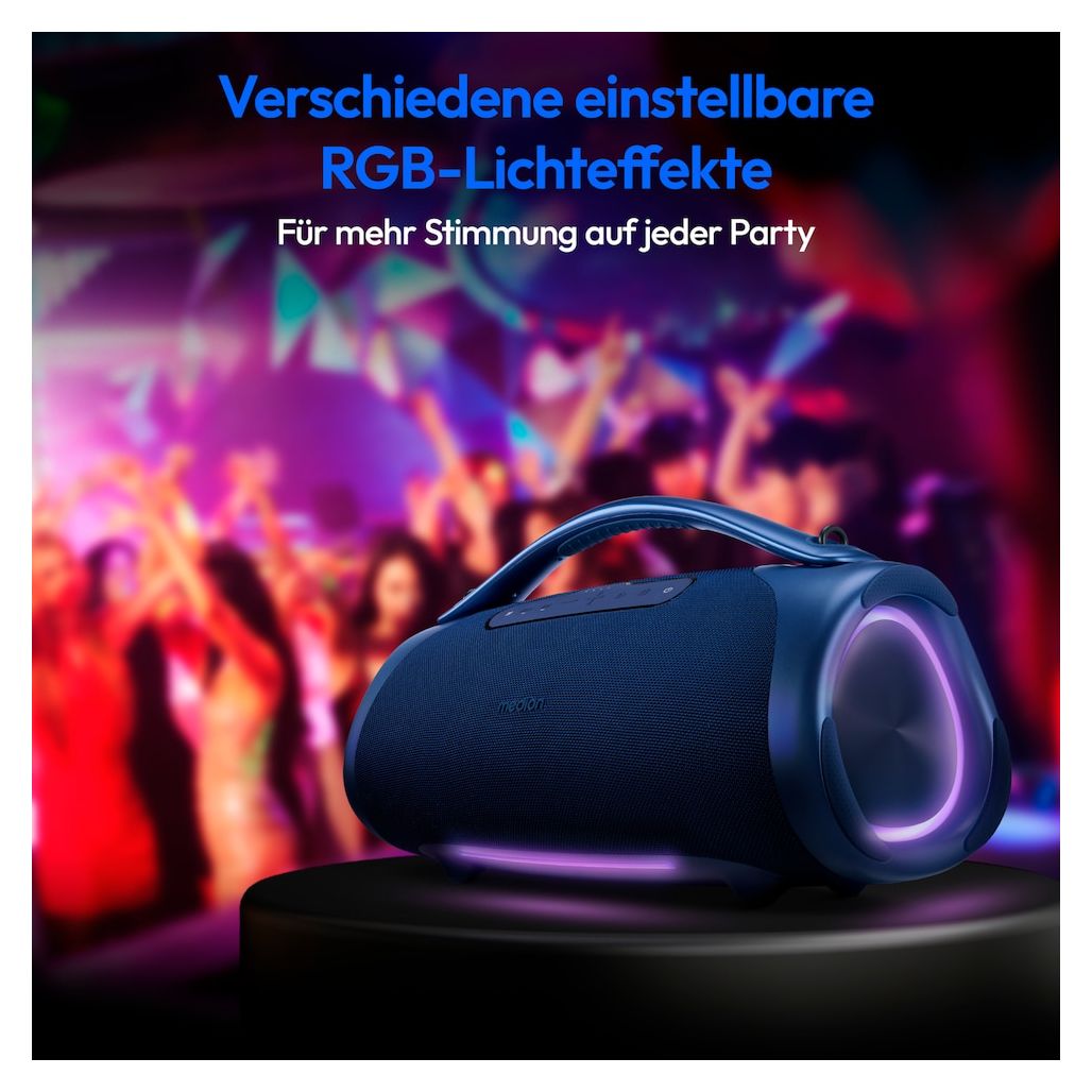 Life P61768 100 W Bluetooth Lautsprecher IPX7 Laufzeit bis 30 h  (Blau) 