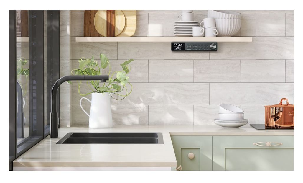 Life P66750 Bluetooth DAB+, PLL, UKW Radio Uhr  (Grau) 