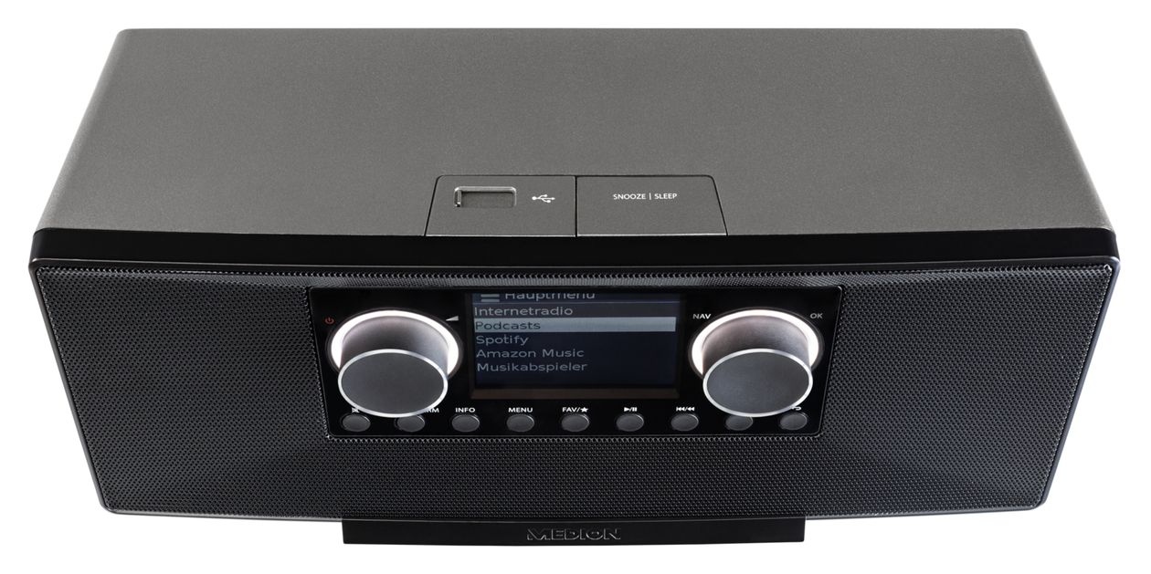 Life P85333 Bluetooth AM, DAB+, FM, MW Radio Internet  (Schwarz) 