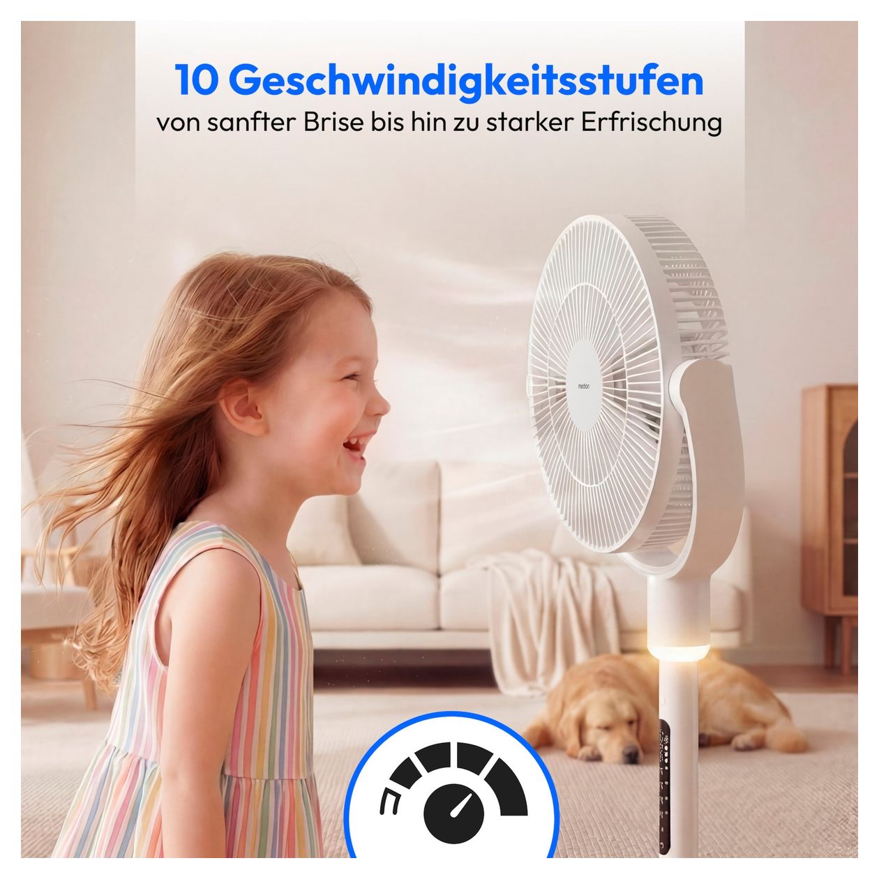 MD 100144 Ventilator Stand 55 dB  (Weiß) 