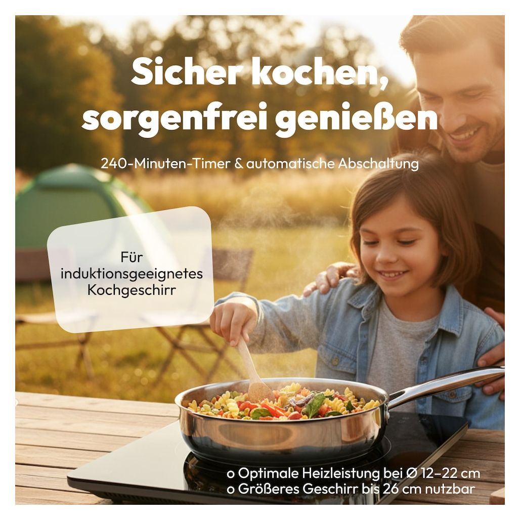 MD100090 autarkes 28 cm Induktions Kochfeld/Herdplatte 1 Zone(n) 