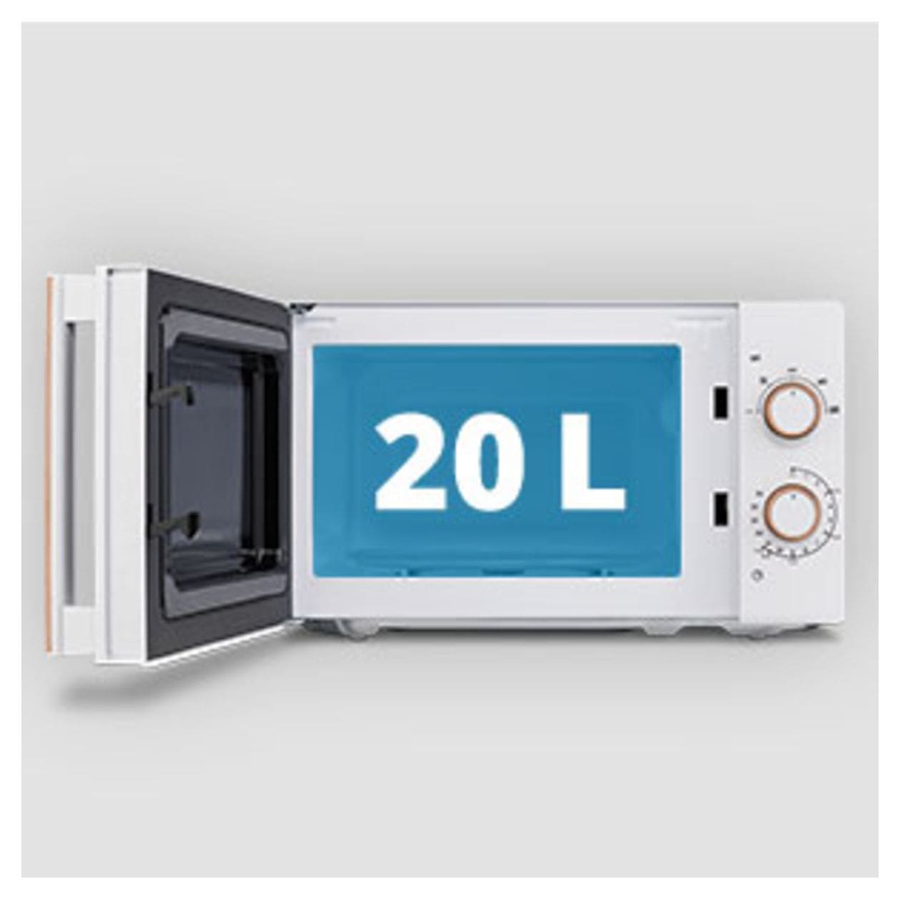 MD10596 Freistehende Mikrowelle 700 W Größe: klein 5 Stufen  (Weiß) 