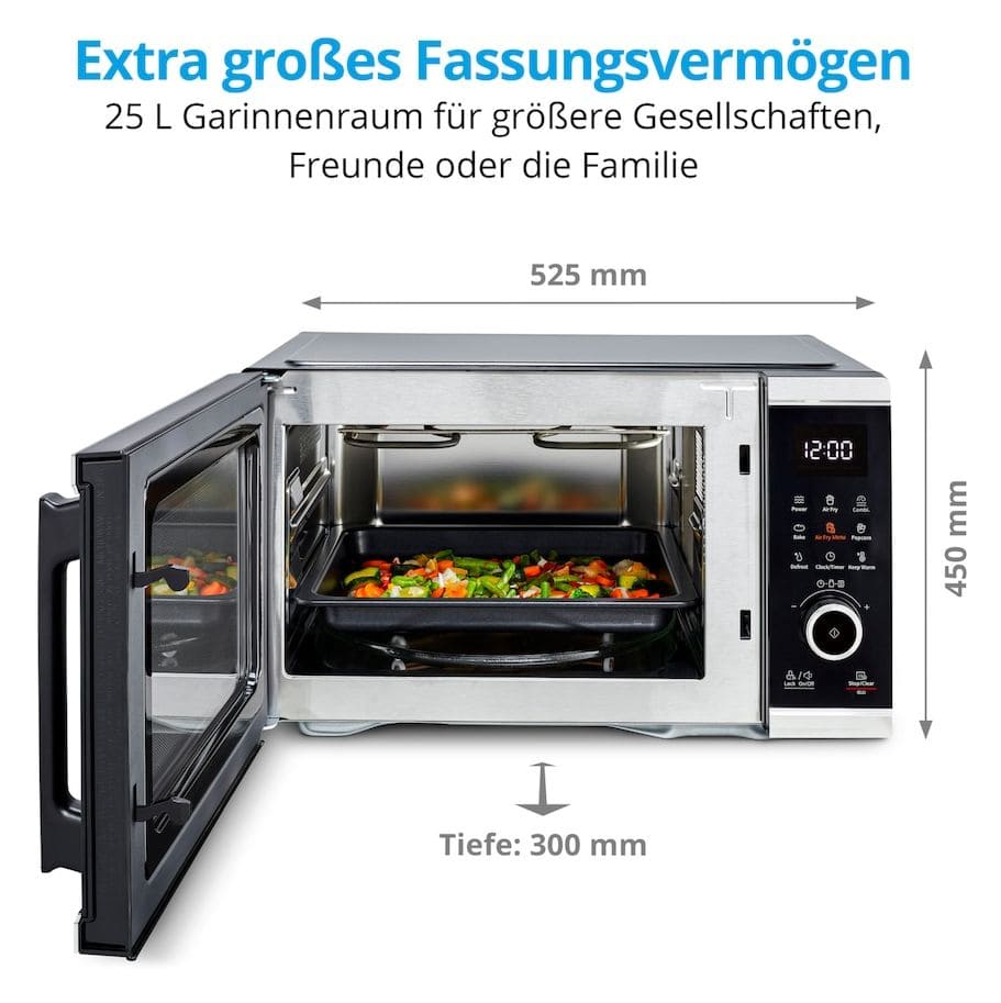 MD11499 Freistehende Mikrowelle 900 W Größe: mittel  (Schwarz, Edelstahl) 