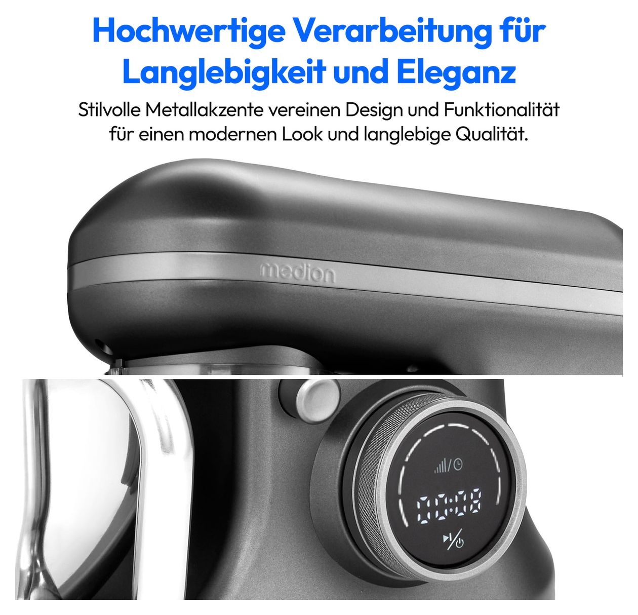 MD18420 1200 W Küchenmaschine 5 l  (Anthrazit/Edelstahl) 