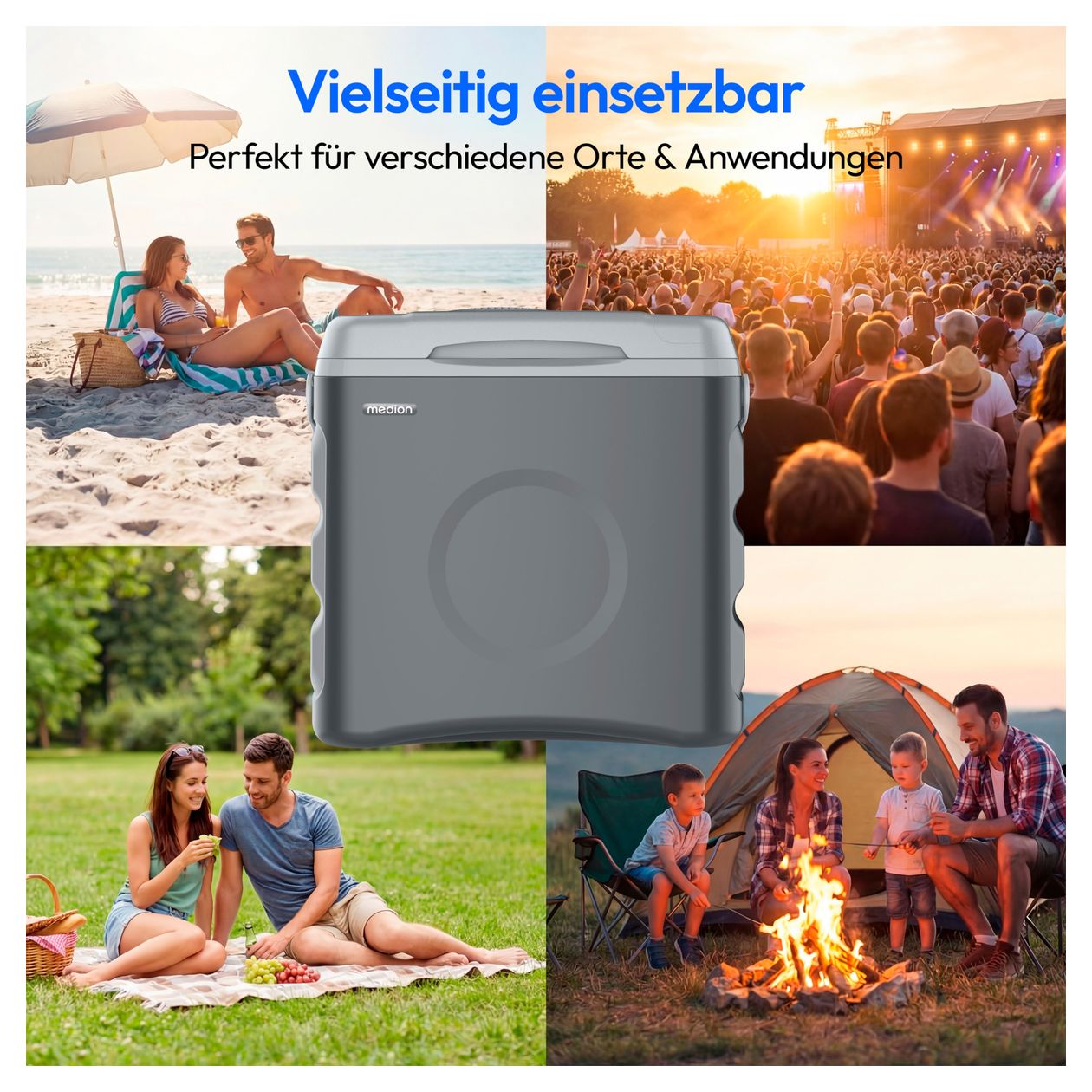 MD370030 30 l Kühlbox  (Silber, Weiß) 