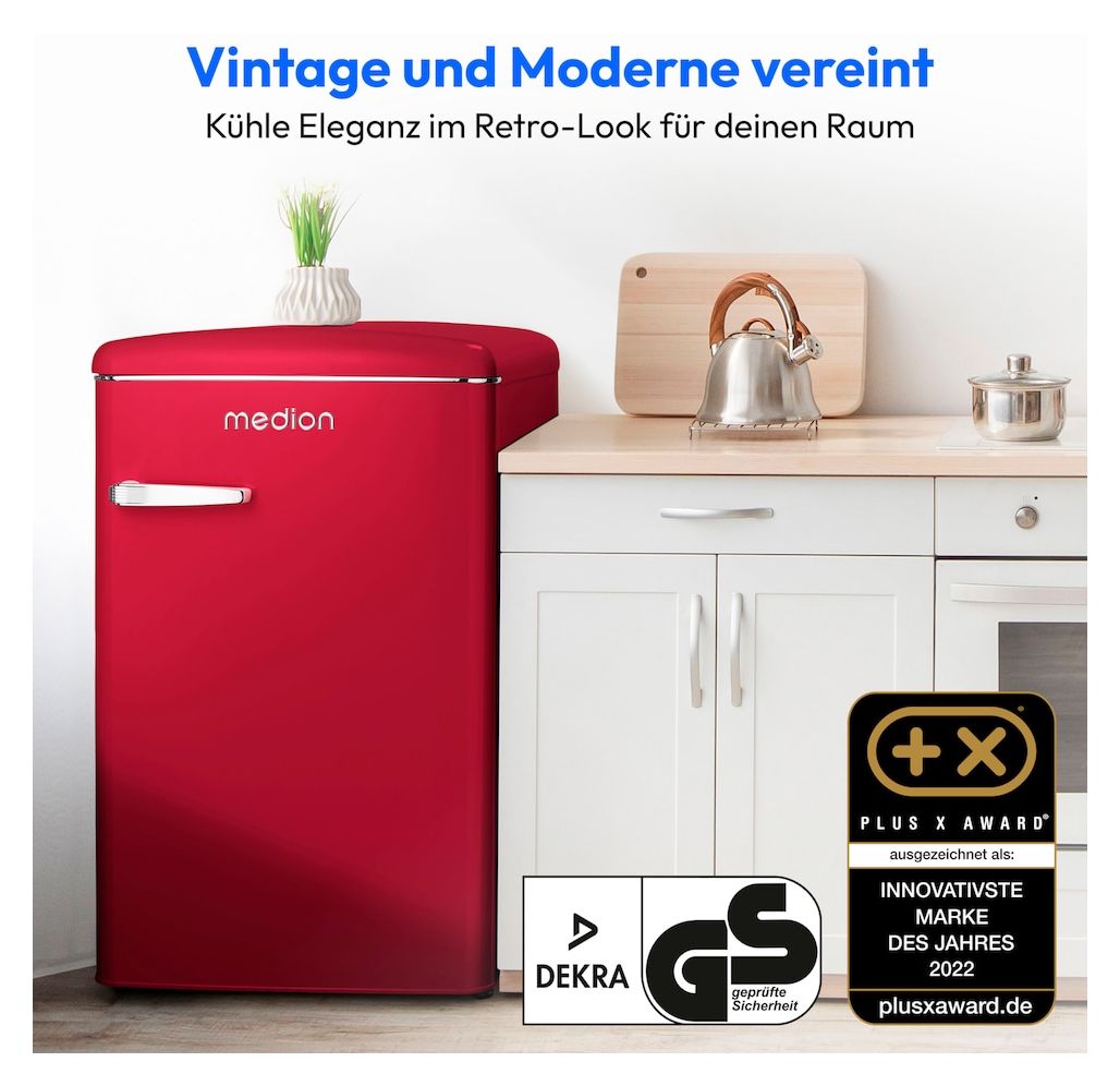 MD37790 108 l / 95 l Kühlschrank freistehend EEK: D 110 kWh Jahr  (Rot) 