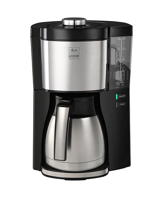 1025-16 Look V Therm Perfection 10 Tassen Thermo Filterkaffeemaschine 1,2 l  (Schwarz, Silber) 