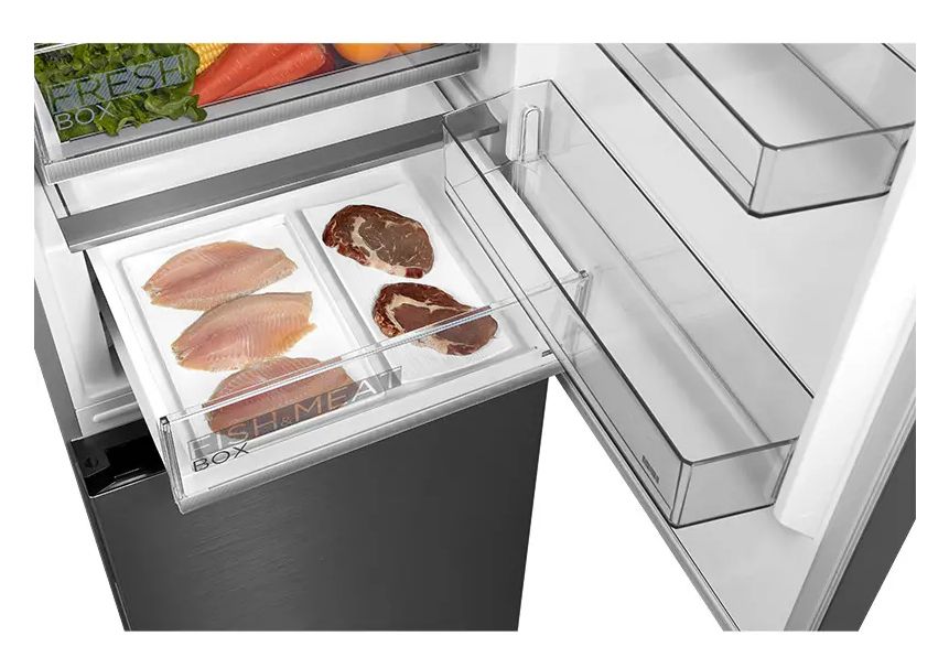 MDRB470MGA46 216 l / 118 l Kühl-Gefrierkombi freistehend NoFrost 109 kWh Jahr  (Edelstahl) 