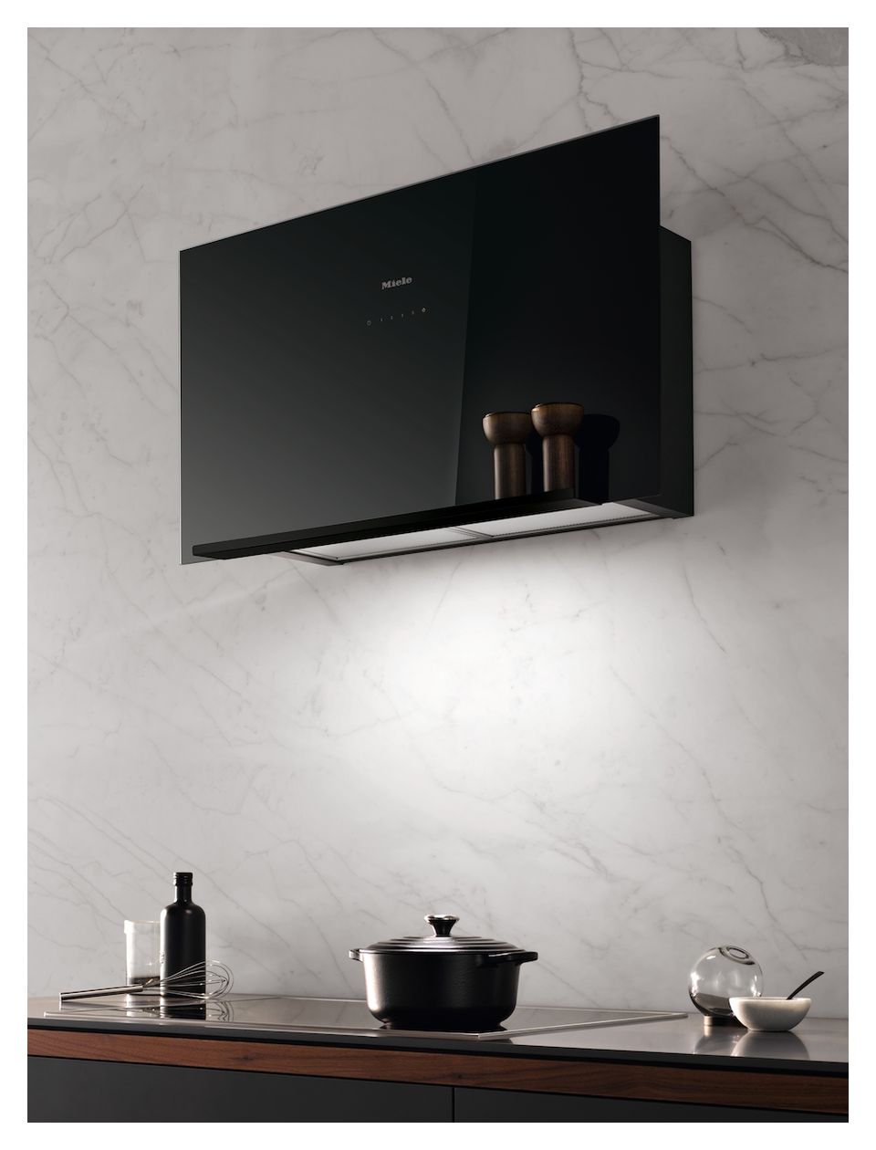 DA9092W Abluft/Umluft Dunstabzugshaube/Esse Wand 88 cm (Schwarz) 