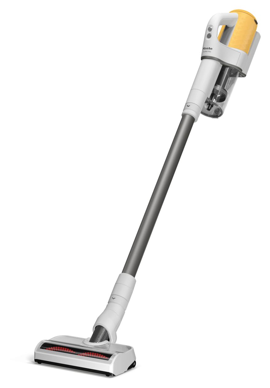 Duoflex HX1 Handstaubsauger Beutellos bis 55 min Laufzeit Hygienefilter  (Weiß, Gelb) 