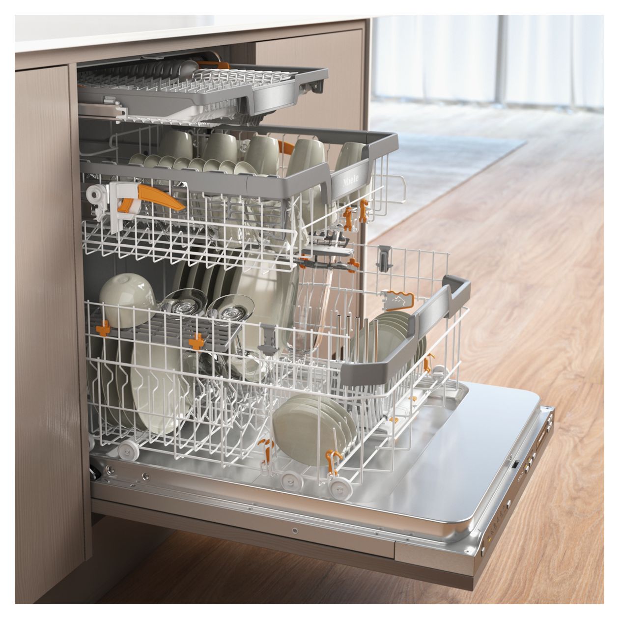 G7293SCVi E 60 cm Geschirrspüler vollintegriert (ohne Front) Leise 14 Maßgedecke Wärmetauscher & Auto Open 