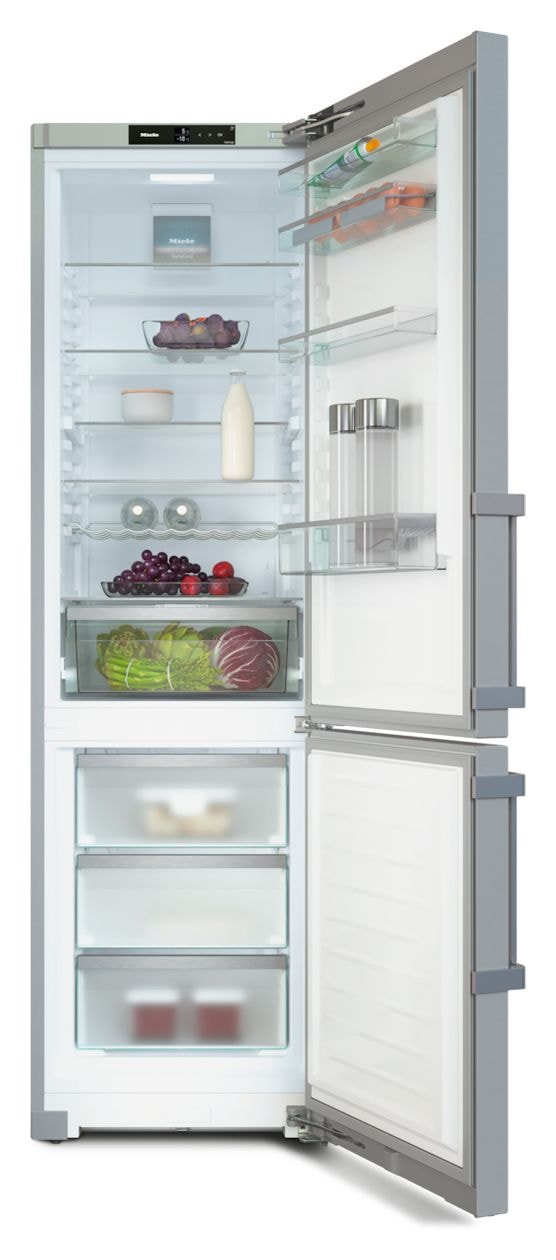KFN4795CD 268 l / 103 l Kühl-Gefrierkombi freistehend NoFrost 162 kWh Jahr  (Edelstahl) 