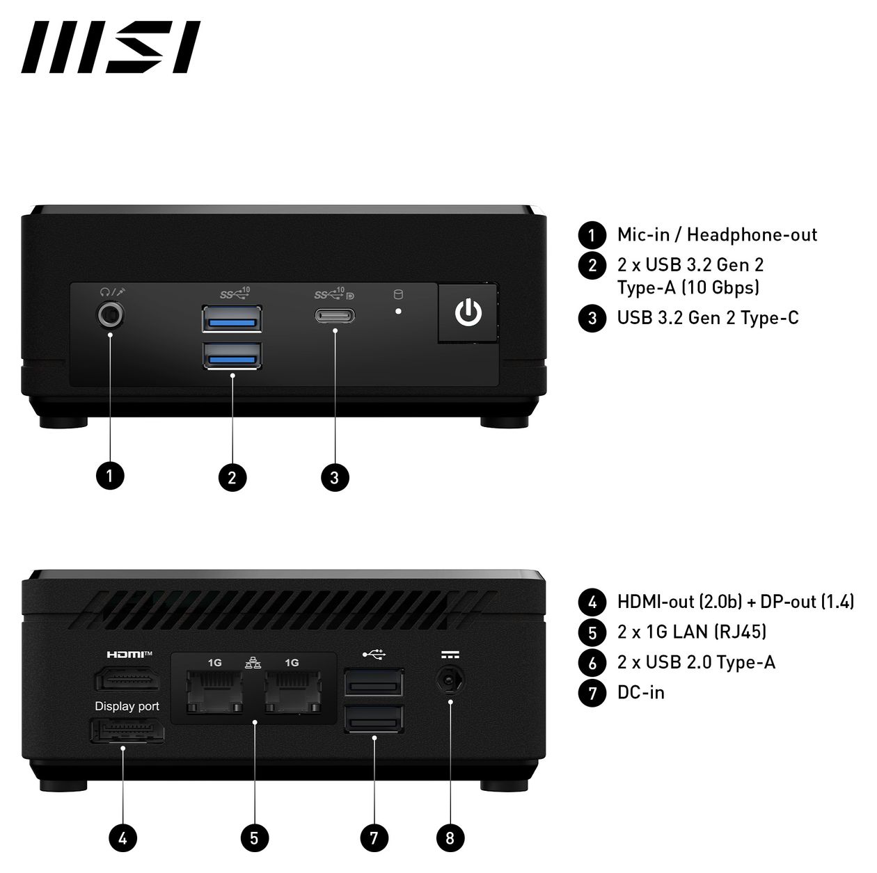 Cubi N ADL-007DE Mini-PC Intel® N 4 GB Ram 128 GB SSD Windows 11 Pro intern 