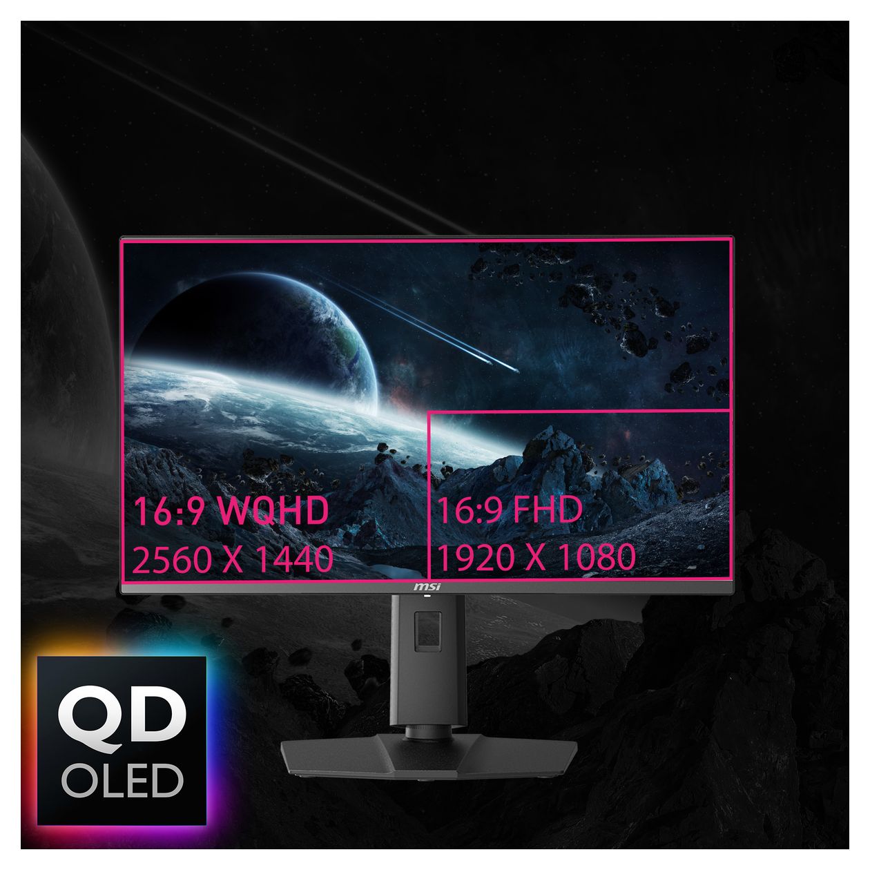 MPG 271QRXDE QD-OLED Quad HD Monitor 67,3 cm (26.5 Zoll) 16:9 1 ms 250 cd/m²  (Schwarz) 