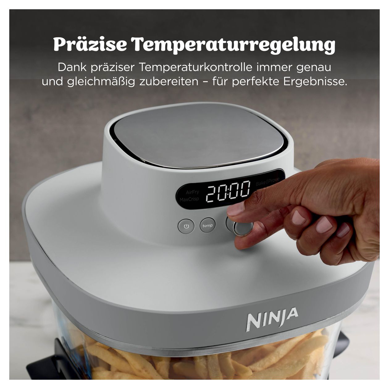 AS090EUWH Crispi Pro 5-in-1 Heißluftfritteuse 5,7 l 2000 W  (Weiß) 