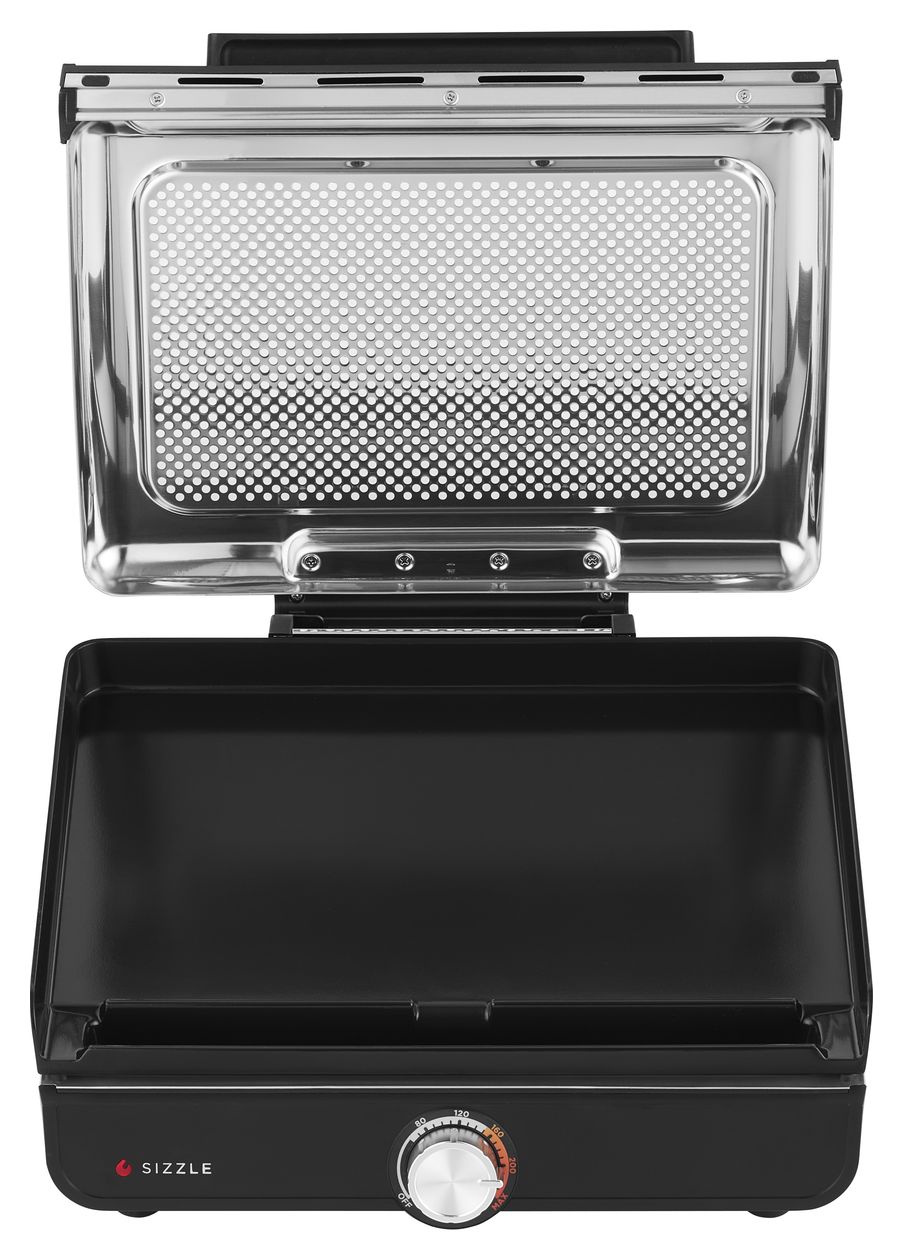 GR101EU Sizzle Grillplatte + Plancha 1 Zone(n) 1450 W mit 233 x 355 mm Fläche  (Schwarz) 