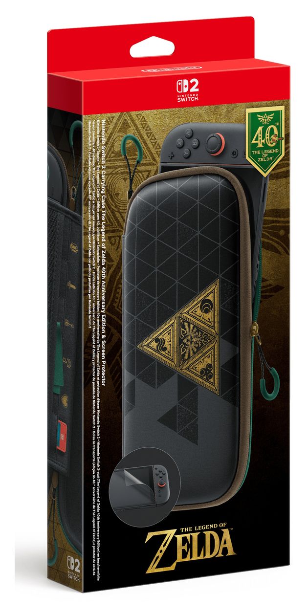 Switch 2-Tasche & -Schutzfolie - The Legend of Zelda - 40th Anniversary Edition 