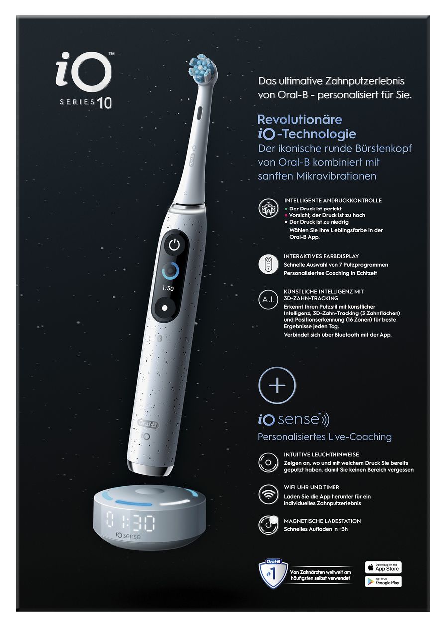 iO Series 10 Rotierende-vibrierende Zahnbürste für Erwachsene  (Weiß) 