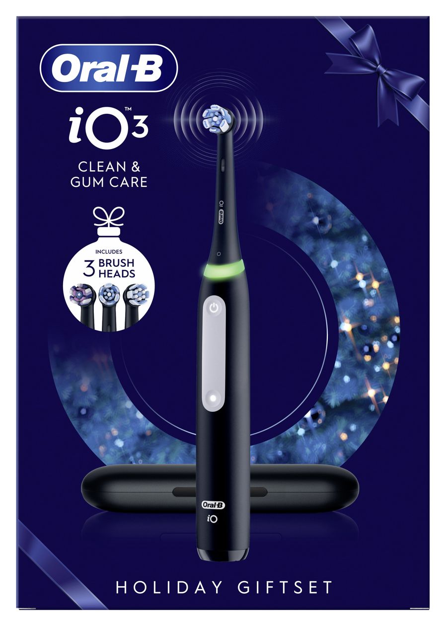 iO Series 3 Geschenkedition Rotierende-vibrierende Zahnbürste für Erwachsene  (Schwarz) 