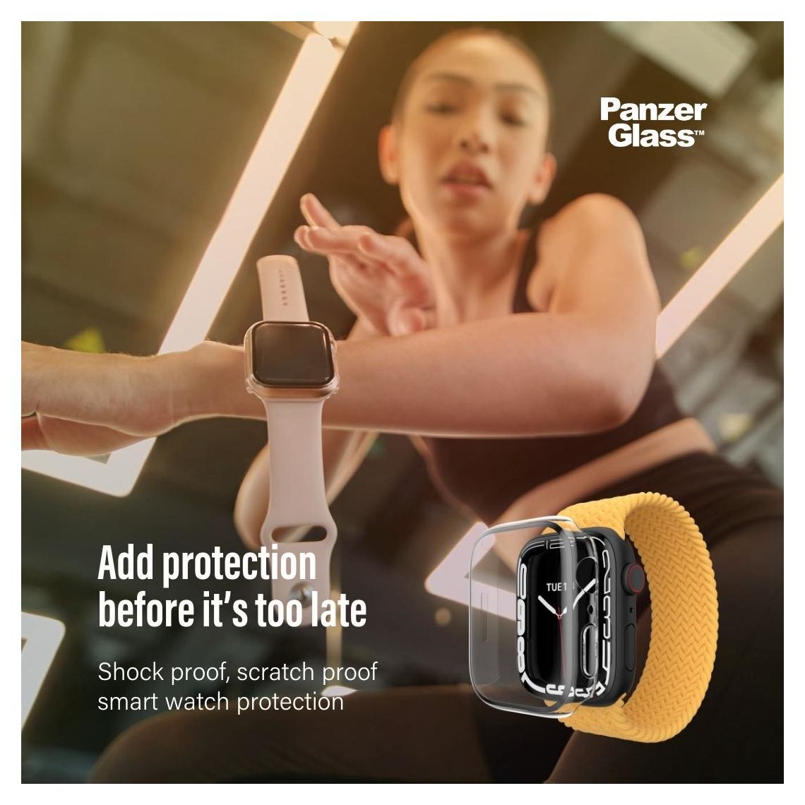 3641 Full Body Klare Bildschirmschutzfolie gehärtetes Glas für  Apple Apple - Watch Series 4 44mm, Apple - Watch Series 5 44mm, Apple - Watch Series 6 44mm, Apple - Watch SE 44mm Kratzresistent, Schockresistent, Antibakteriell 