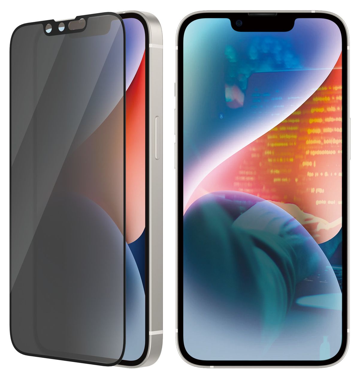 Privacy Datenschutz-Bildschirmschutz gehärtetes Glas für Apple iPhone 14/13/13 Pro 