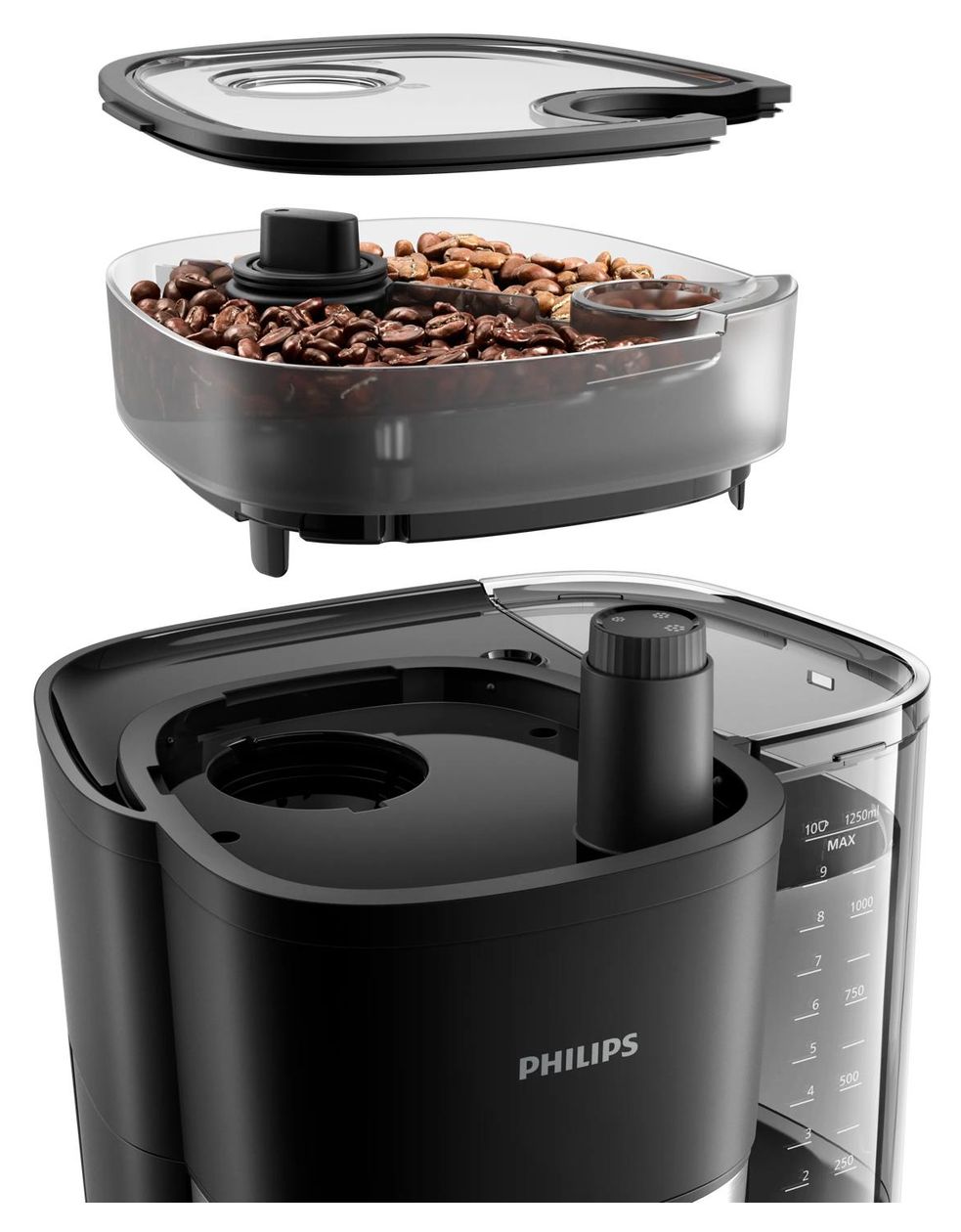 HD7900/01 All-in-1 Brew 10 Tassen Filterkaffeemaschine 1,2 l  (Schwarz) 