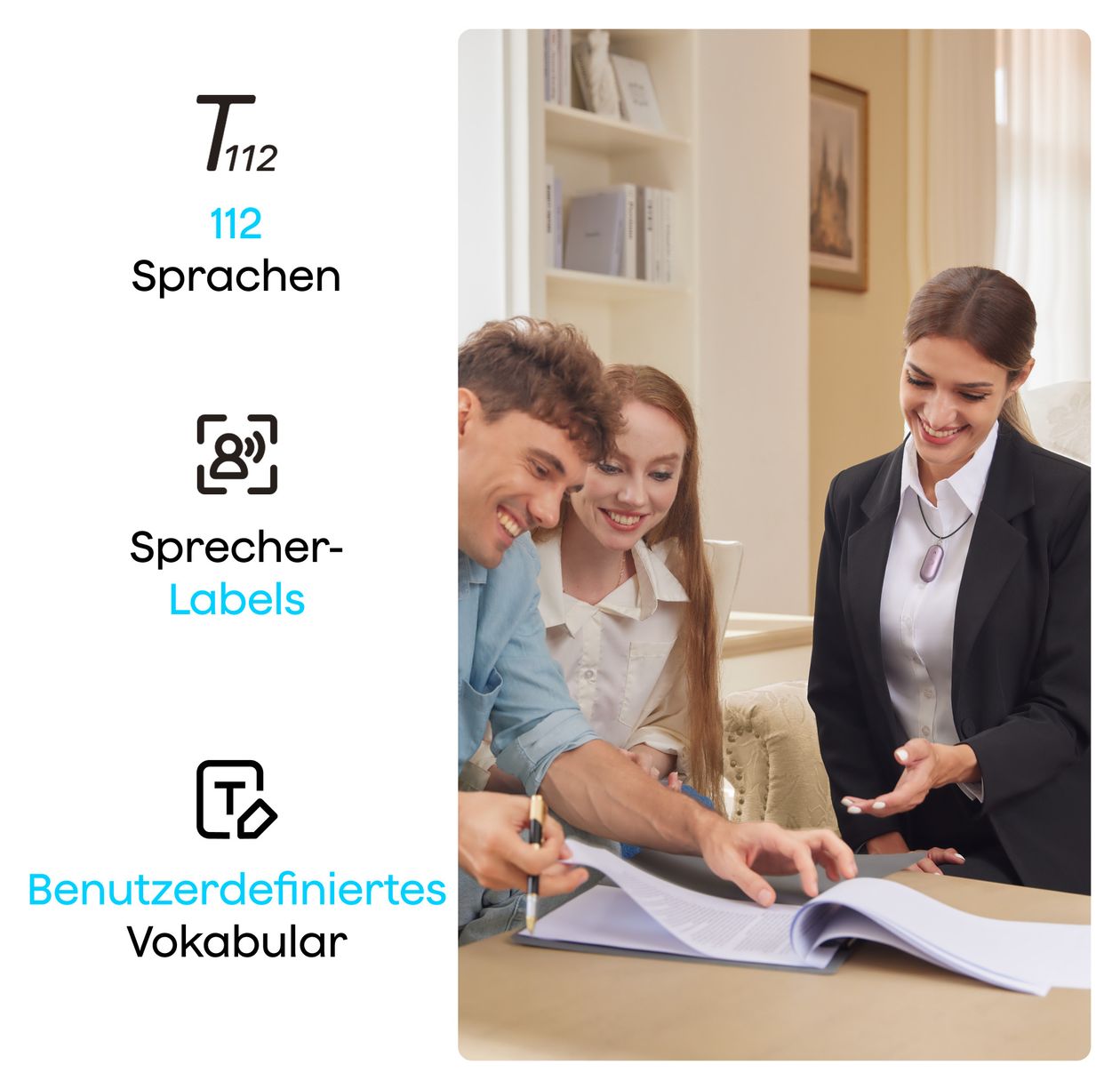 NotePin S Diktiergerät 64 GB  (Schwarz) 