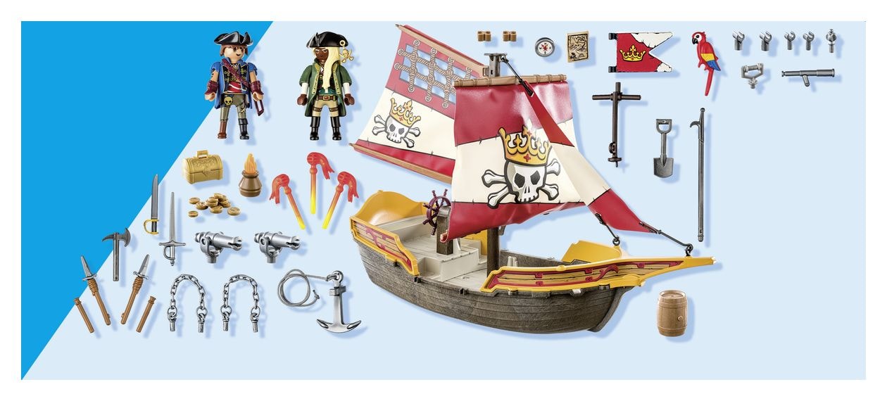 Pirates Kleines Piratenschiff Spielset 101 Teile  (Mehrfarbig) 